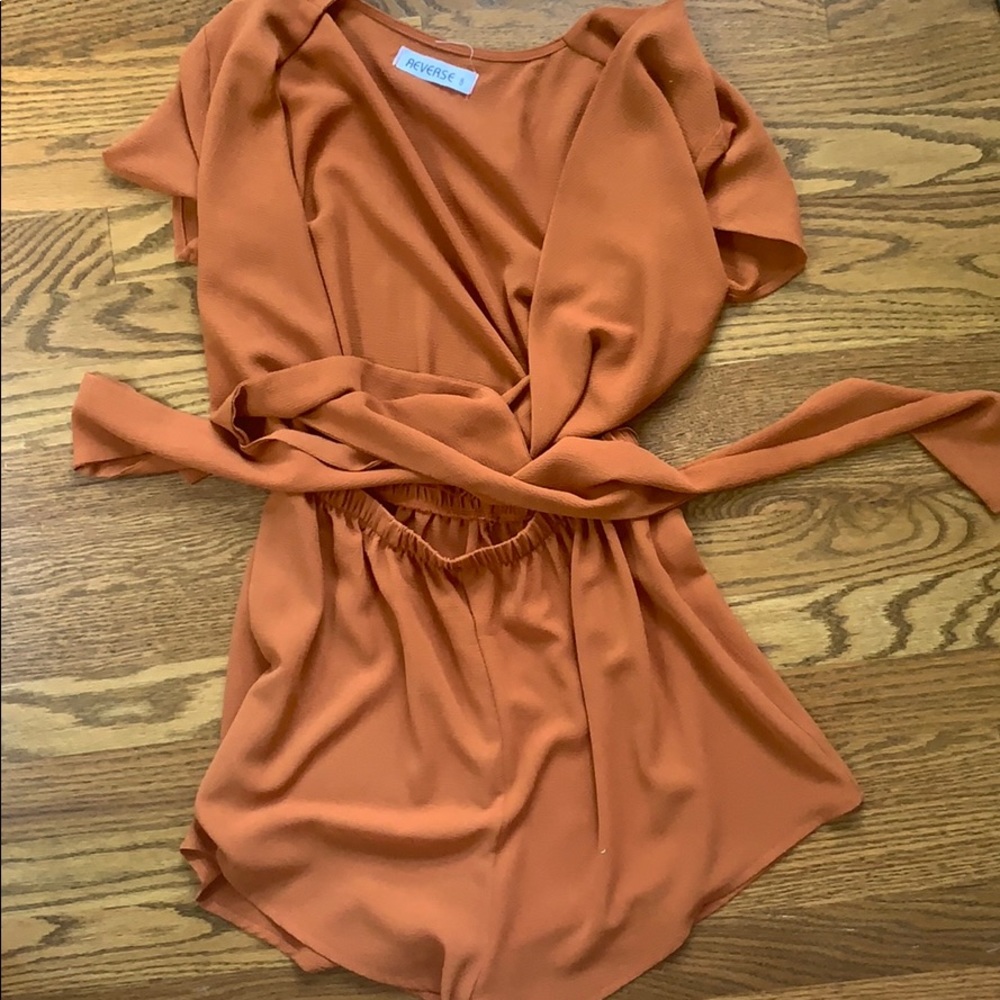 Burnt Orange Romper!